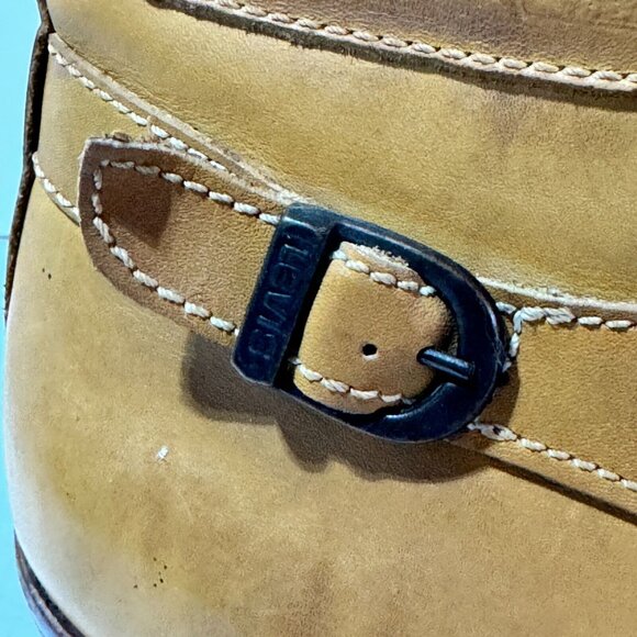 Vintage Levi's Leather Western Boots Mid Calf Zip up Women's Size 7.5 / 41.5 - Picture 11 of 16